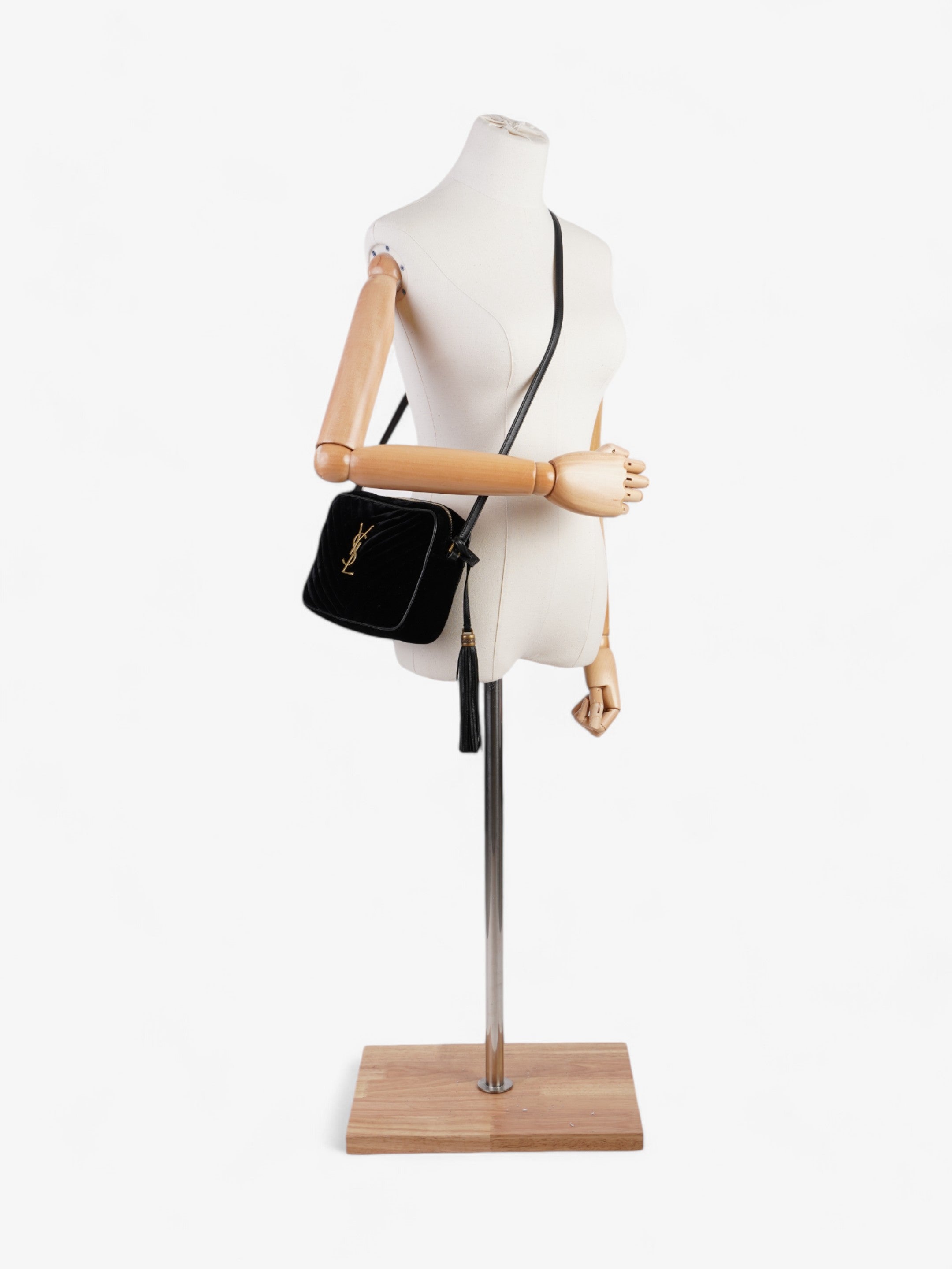 Saint Laurent Lou Camera Bag Black Suede