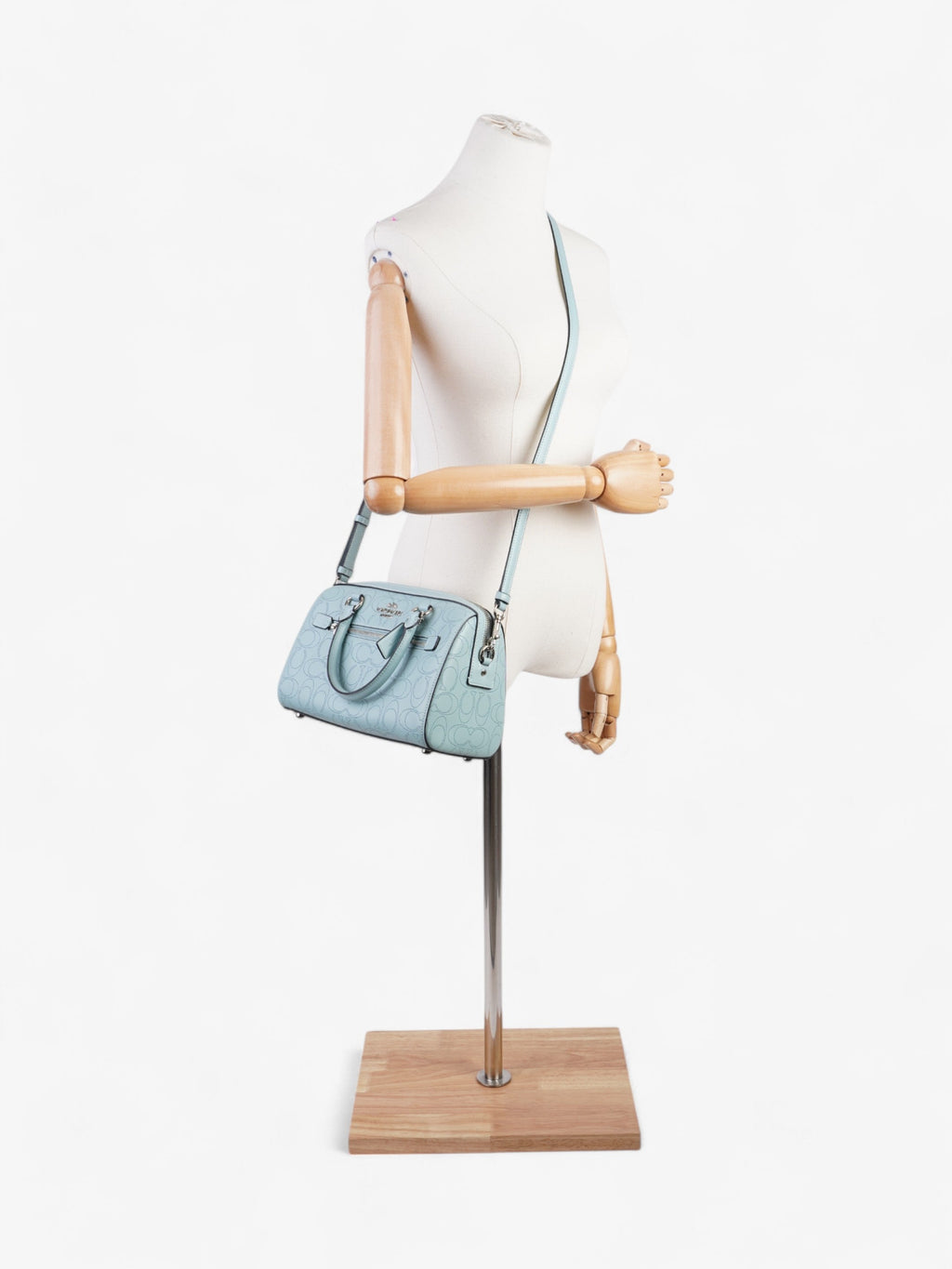Coach Rowan Satchel Light Blue Leather