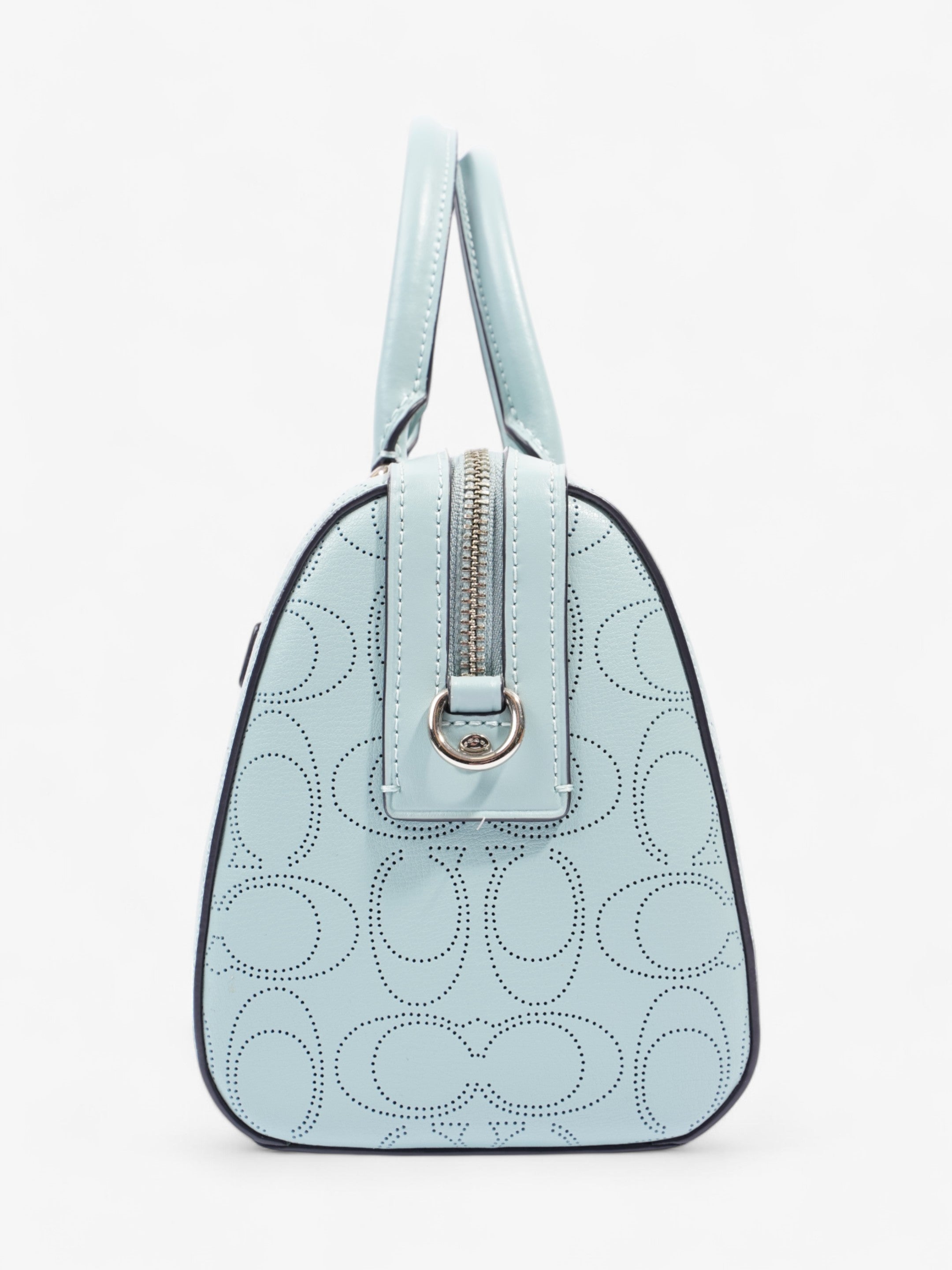 Coach Rowan Satchel Light Blue Leather