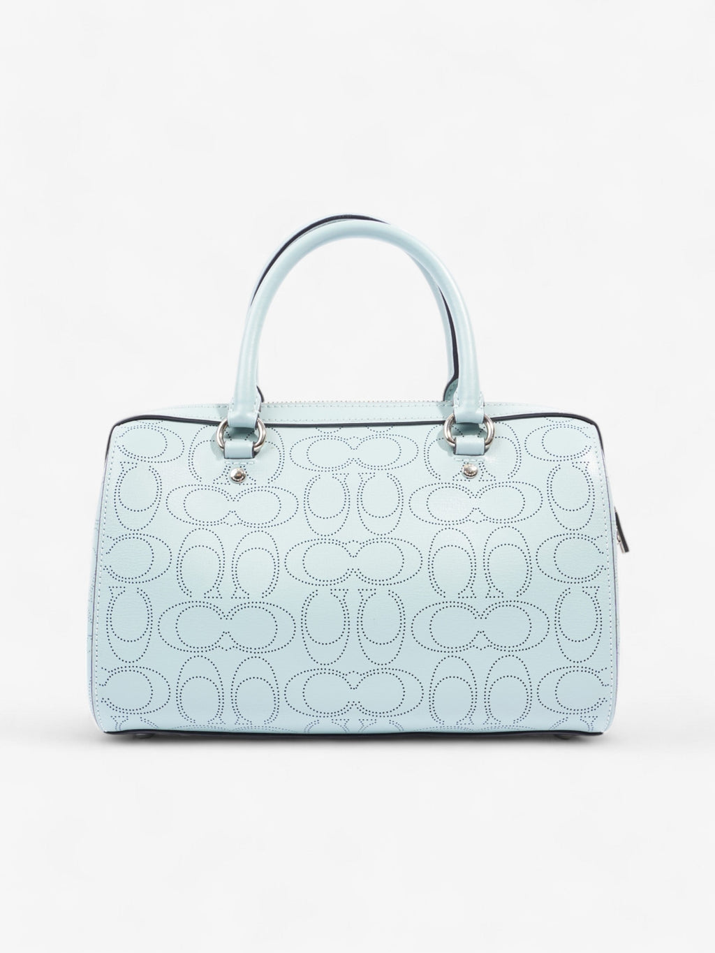 Coach Rowan Satchel Light Blue Leather