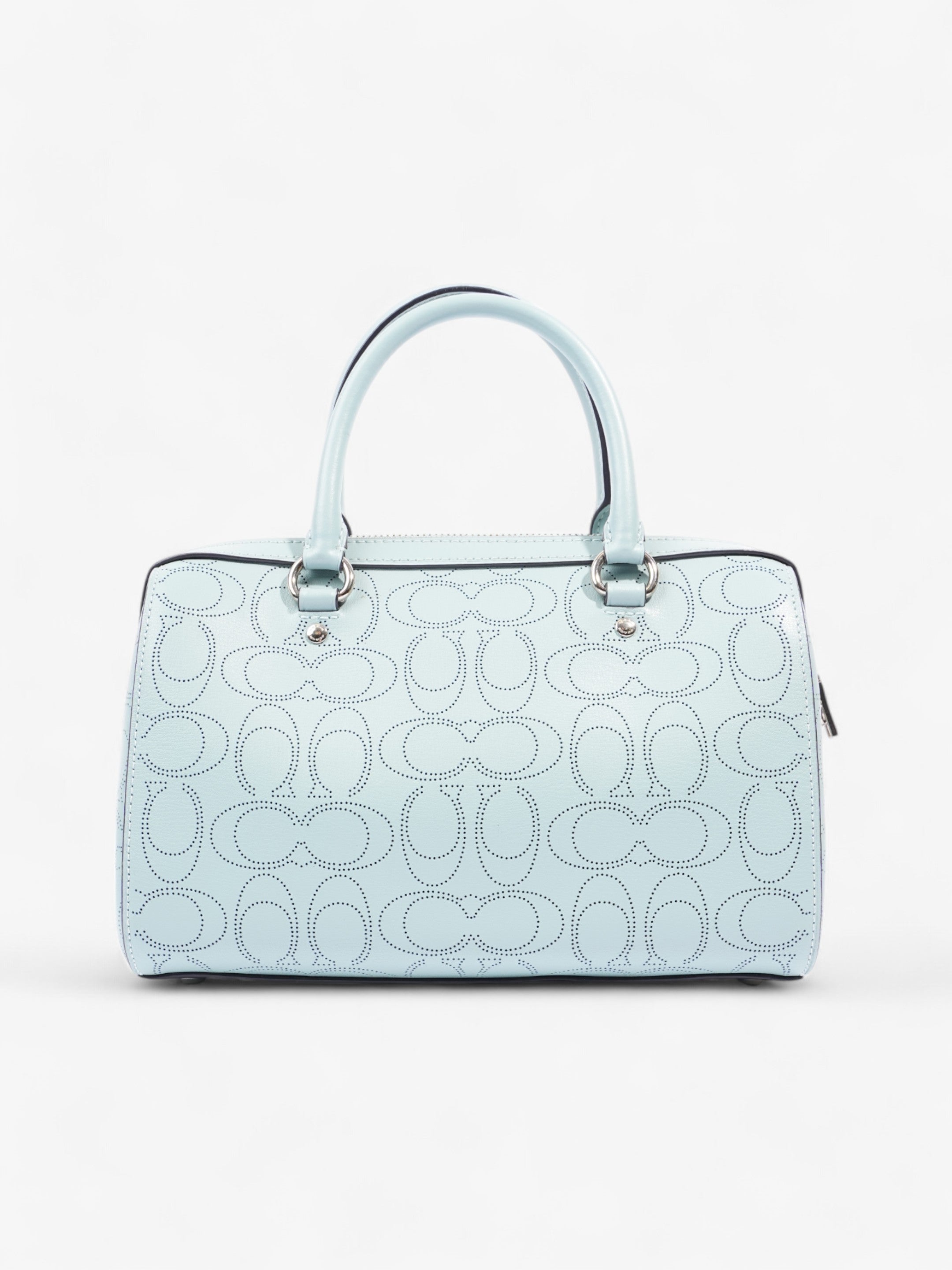 Coach Rowan Satchel Light Blue Leather