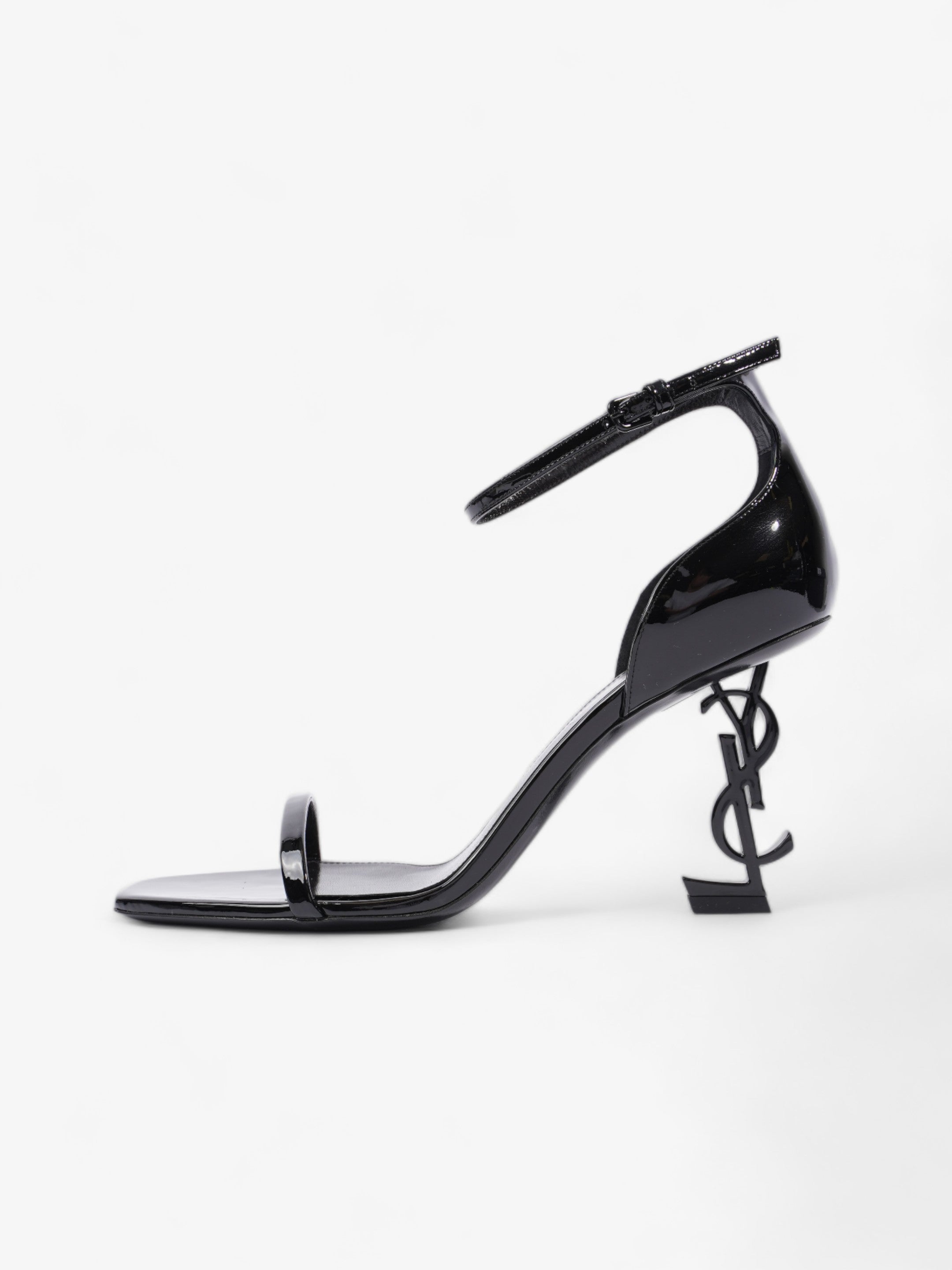 Saint Laurent Opyum 85 75mm Black Patent Leather EU 38.5 UK 5.5