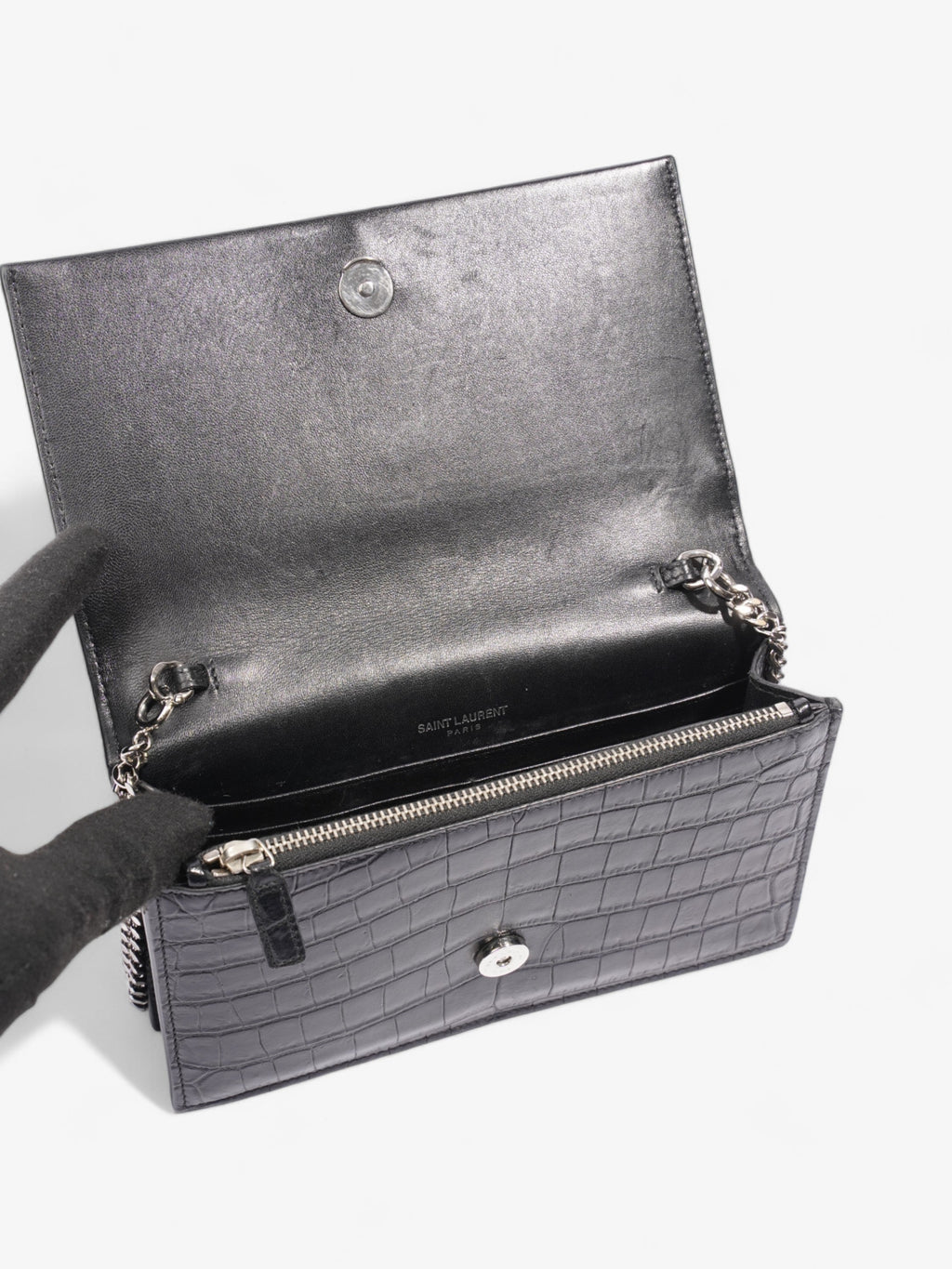 Saint Laurent Kate Tassel Bag Black Calfskin Leather Small