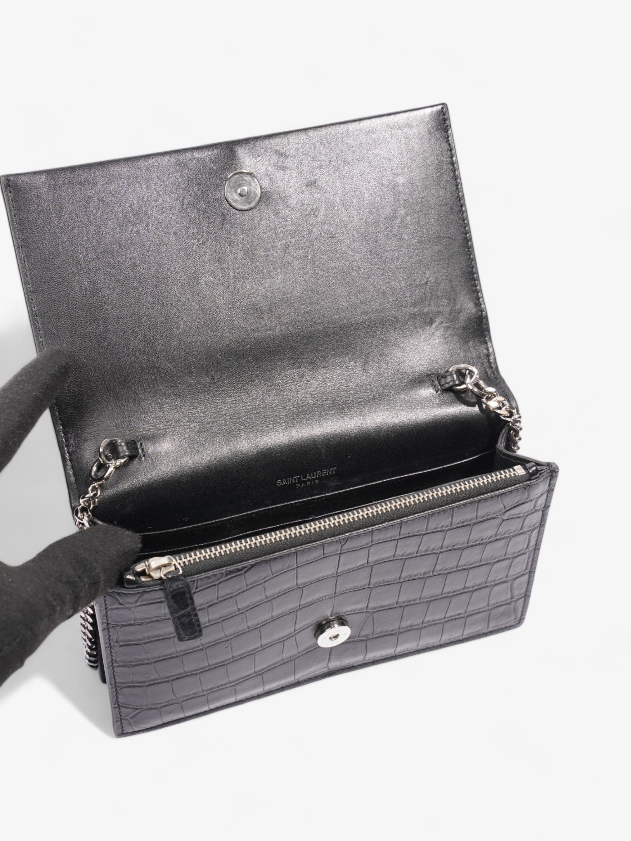Saint Laurent Kate Tassel Bag Black Calfskin Leather Small