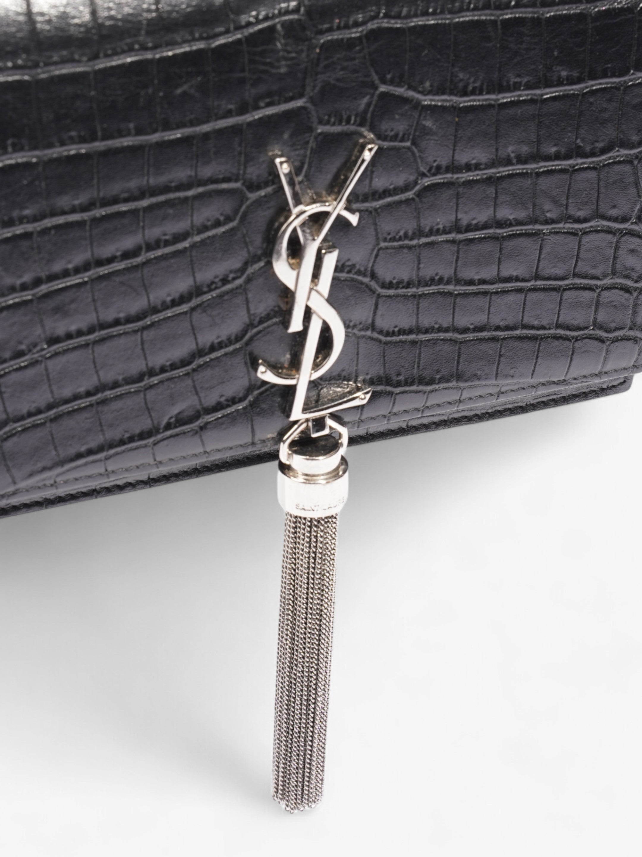 Saint Laurent Kate Tassel Bag Black Calfskin Leather Small