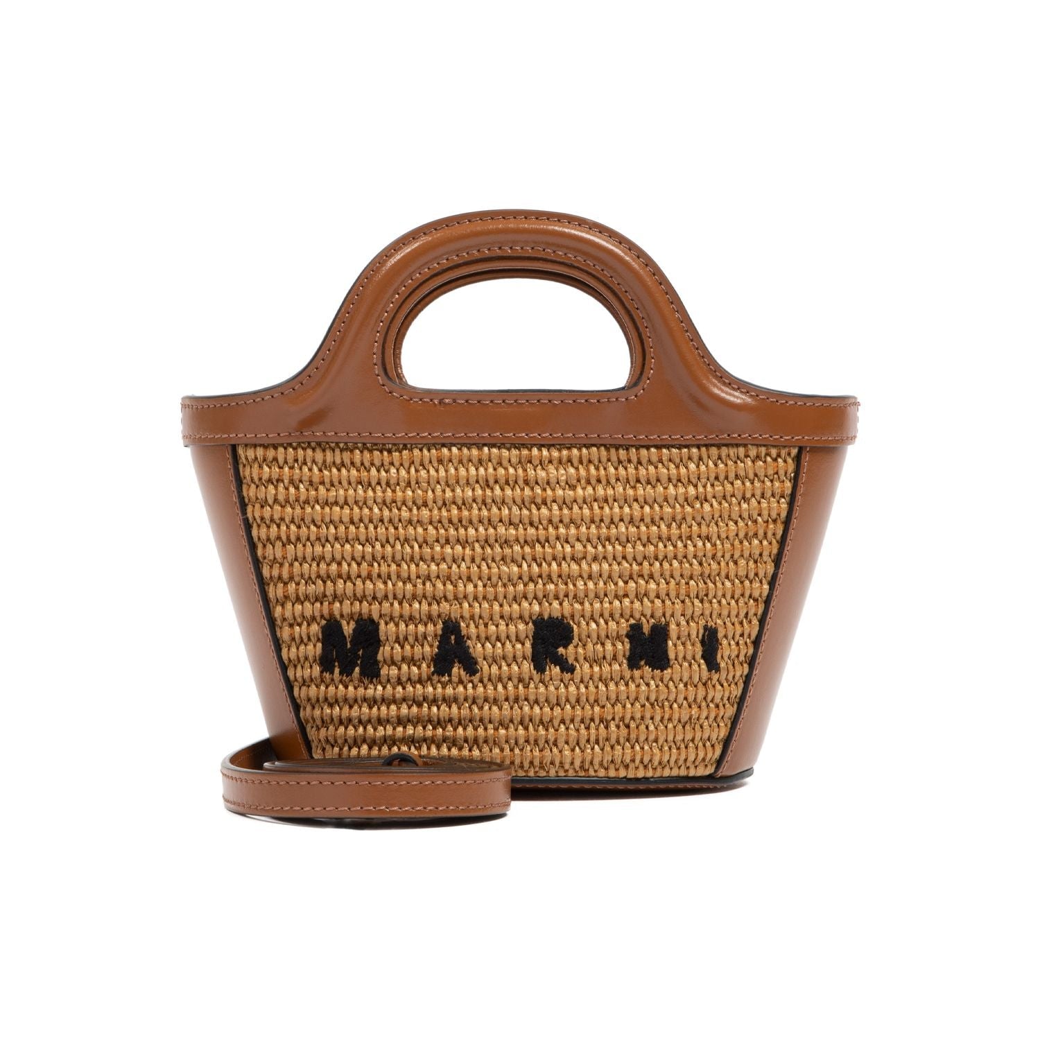 MICRO TROPICALIA BROWN LEATHER AND RAFIA