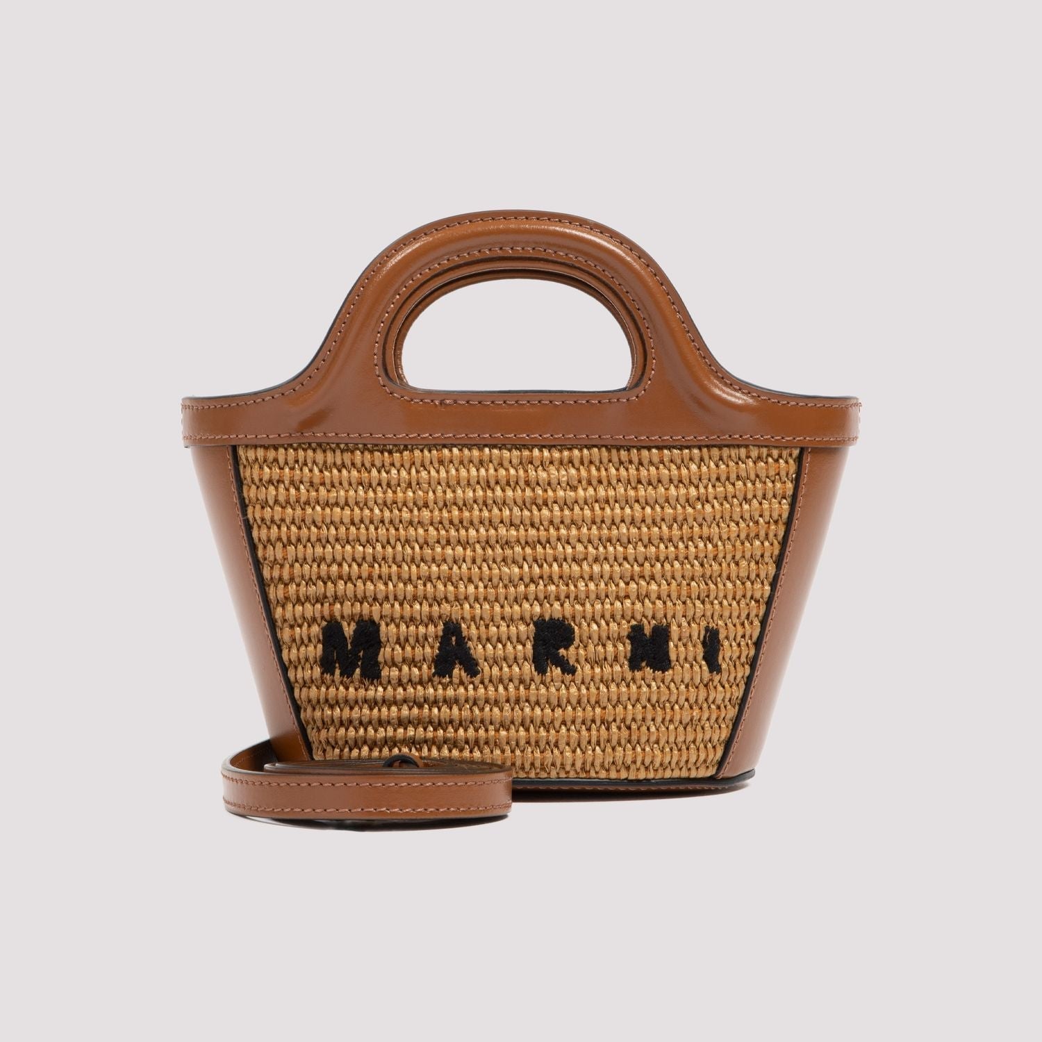 MICRO TROPICALIA BROWN LEATHER AND RAFIA