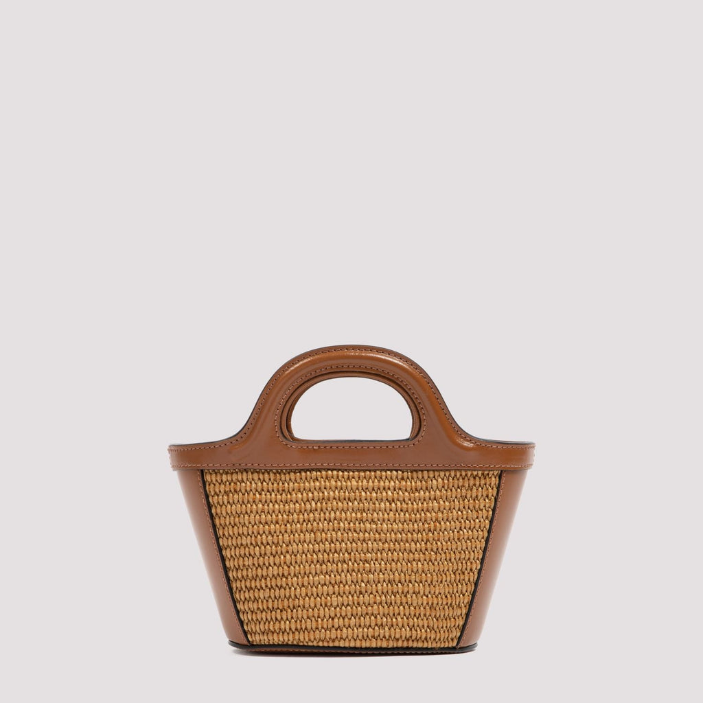 MICRO TROPICALIA BROWN LEATHER AND RAFIA