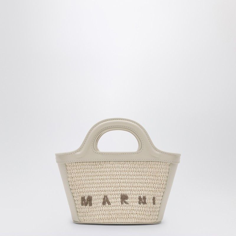 MICRO TROPICALIA WHITE LEATHER AND RAFIA