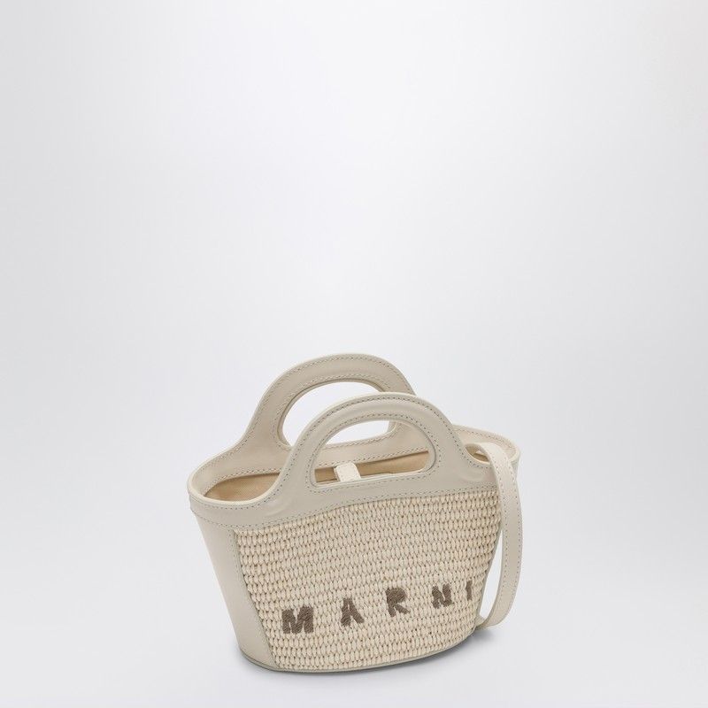 MICRO TROPICALIA WHITE LEATHER AND RAFIA