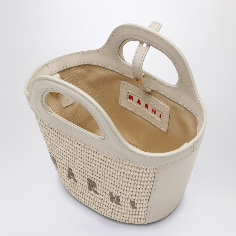MICRO TROPICALIA WHITE LEATHER AND RAFIA