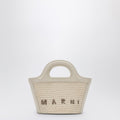 Marni Micro Tropicalia White Leather And Rafia Women