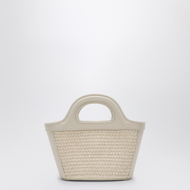 Marni Micro Tropicalia White Leather And Rafia Women