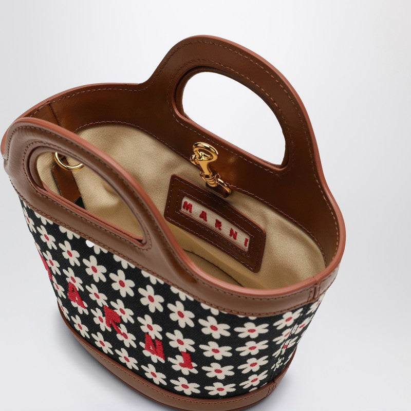 Marni Black Micro Tropicalia Bag With Daisy Print Women