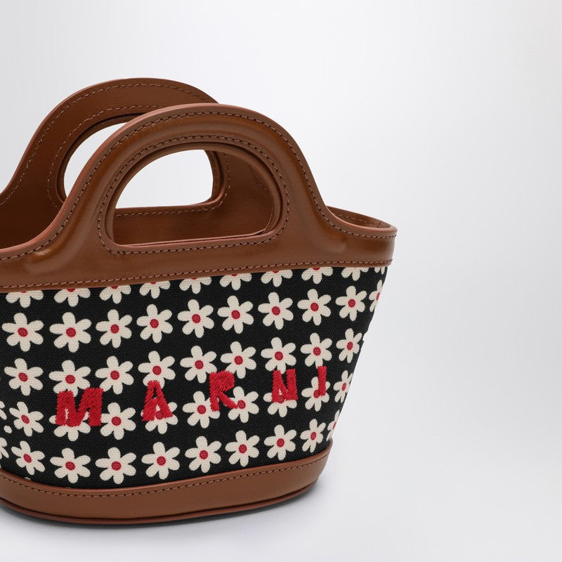 Marni Black Micro Tropicalia Bag With Daisy Print Women