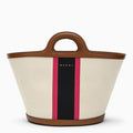 Marni Tropicalia Small Canvas Bag Beige/Blue/Fuchsia Women