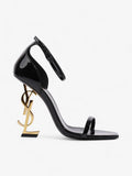 Saint Laurent Opyum Heels 110 Black Patent Leather EU 37 UK 4