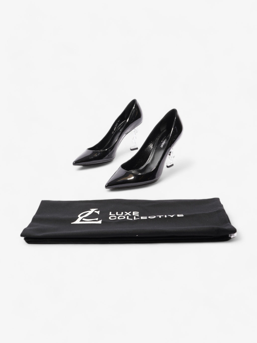Saint Laurent Opyum Heels 85cm Black Patent Leather EU 39 UK 6