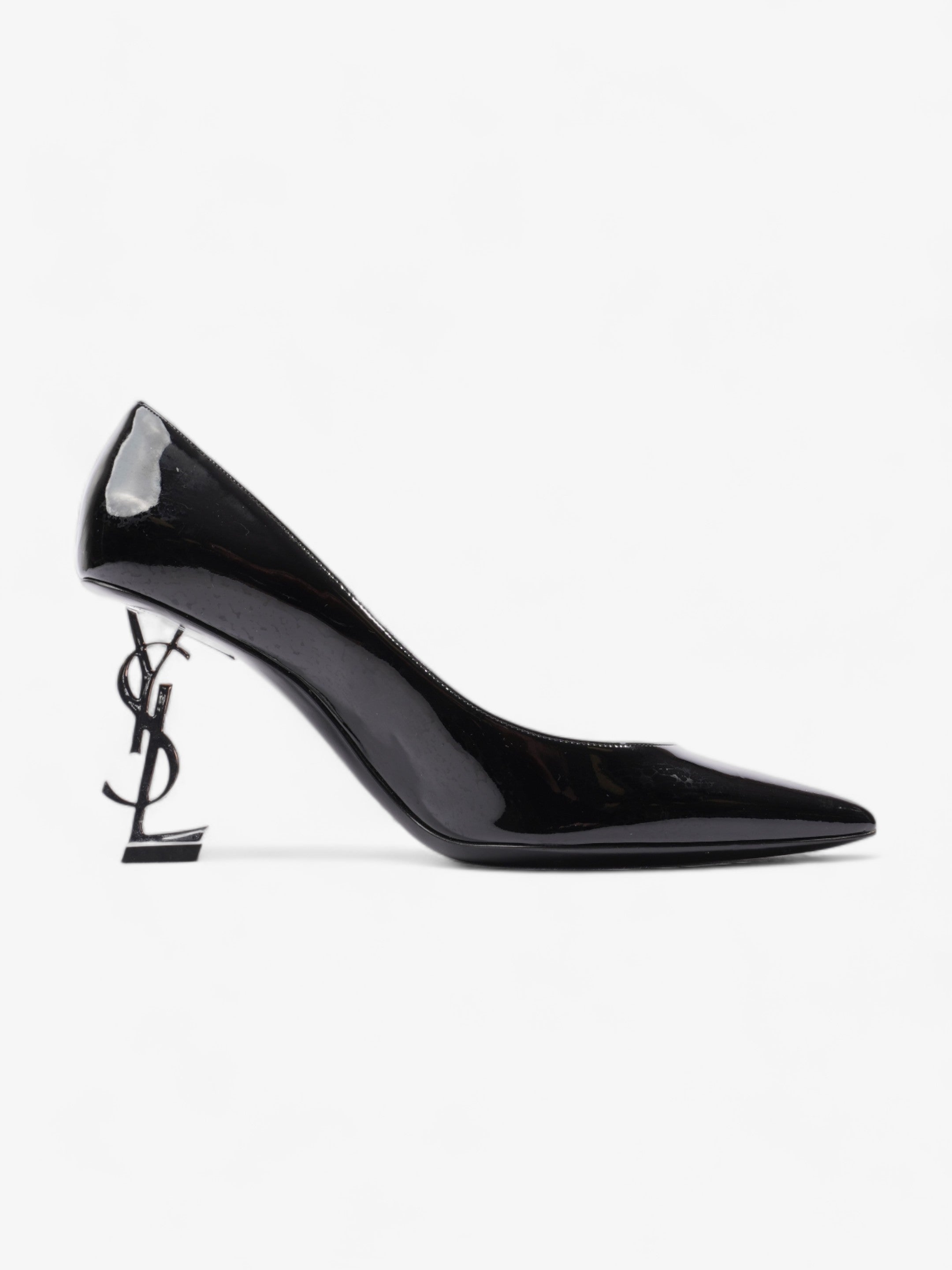 Saint Laurent Opyum Heels 85cm Black Patent Leather EU 39 UK 6