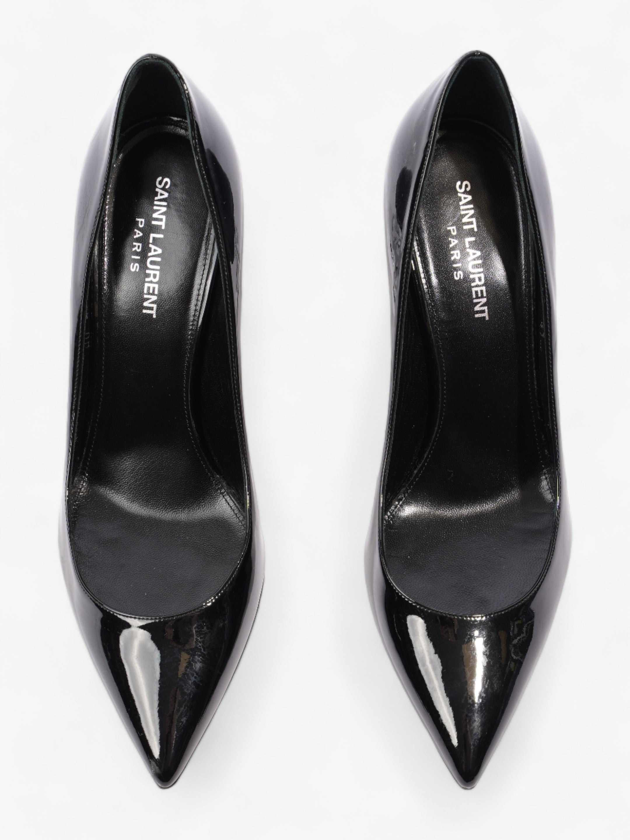 Saint Laurent Opyum Heels 85cm Black Patent Leather EU 39 UK 6