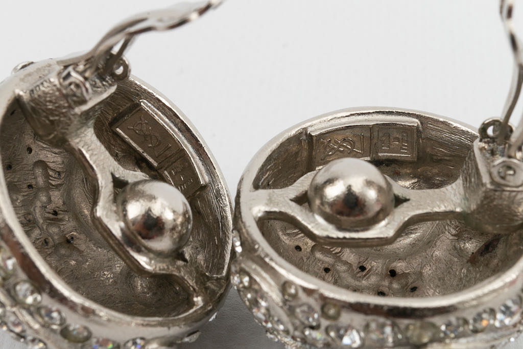 Boucles d'oreilles argentÃƒÆ’Ã‚Â©es Yves Saint Laurent