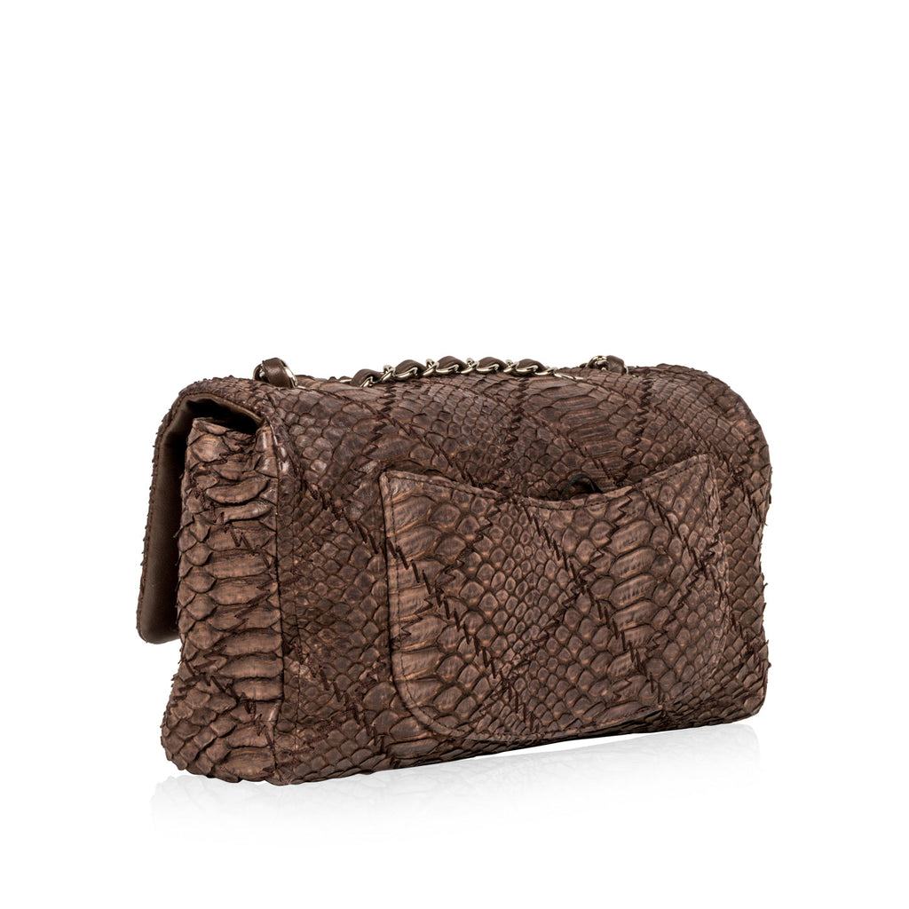 Python Flap Bag Brown