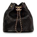 Glazed Lambskin Bucket Bag