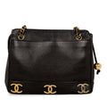 Triple Coco Caviar Shoulder Bag
