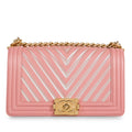 Chanel Iridescent Chevron Boy Bag - Medium