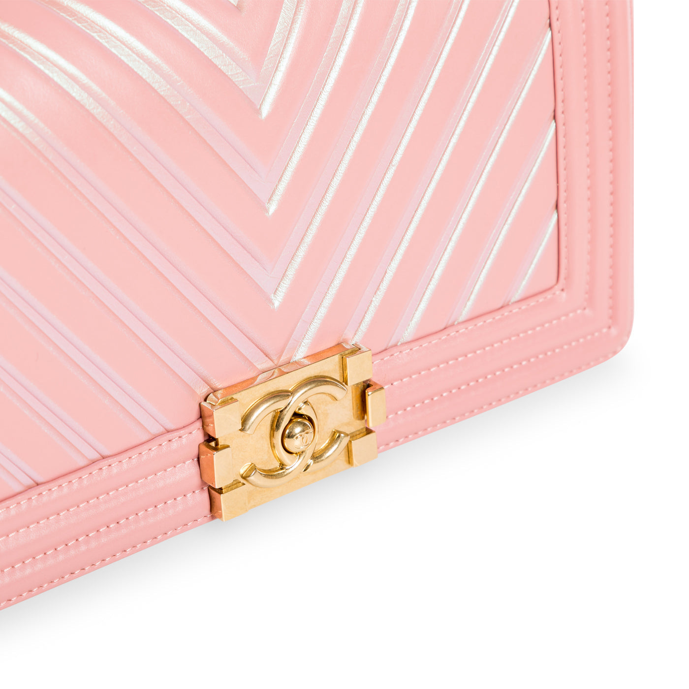 Chanel Iridescent Chevron Boy Bag - Medium