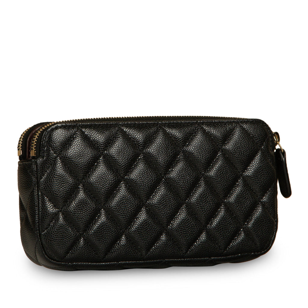 Chanel Double Zip Clutch on Chain