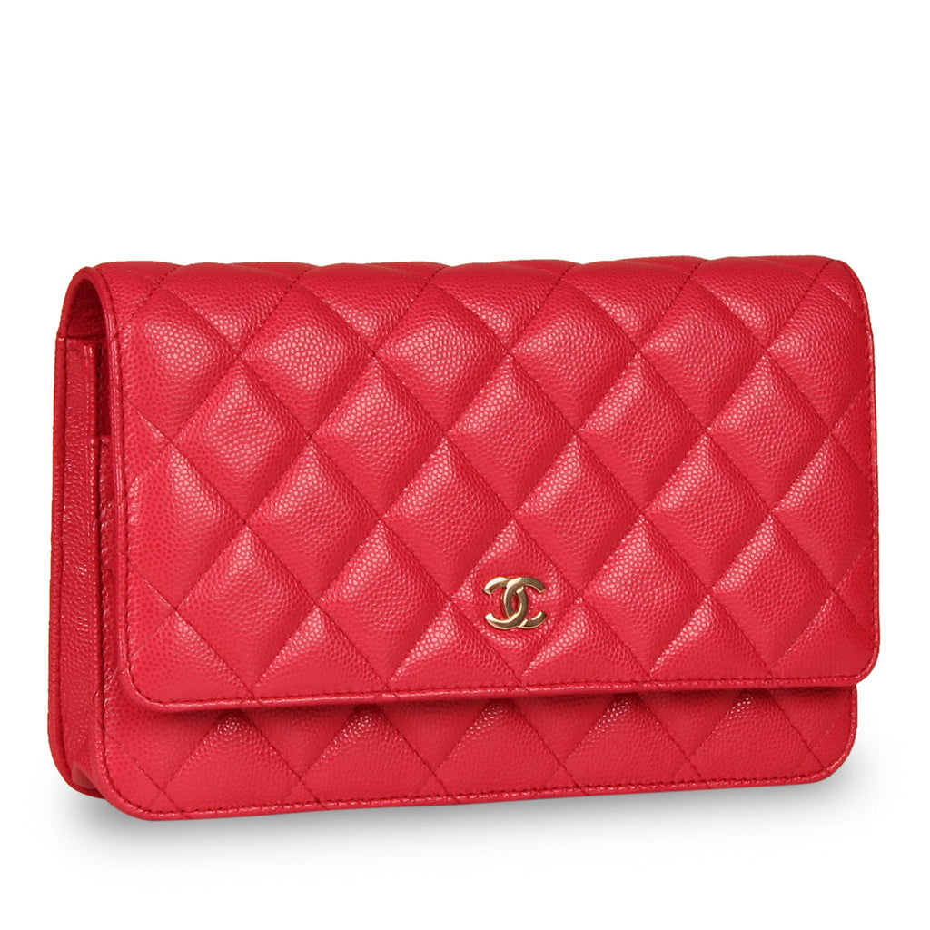 Classic Wallet on Chain - Pink Caviar