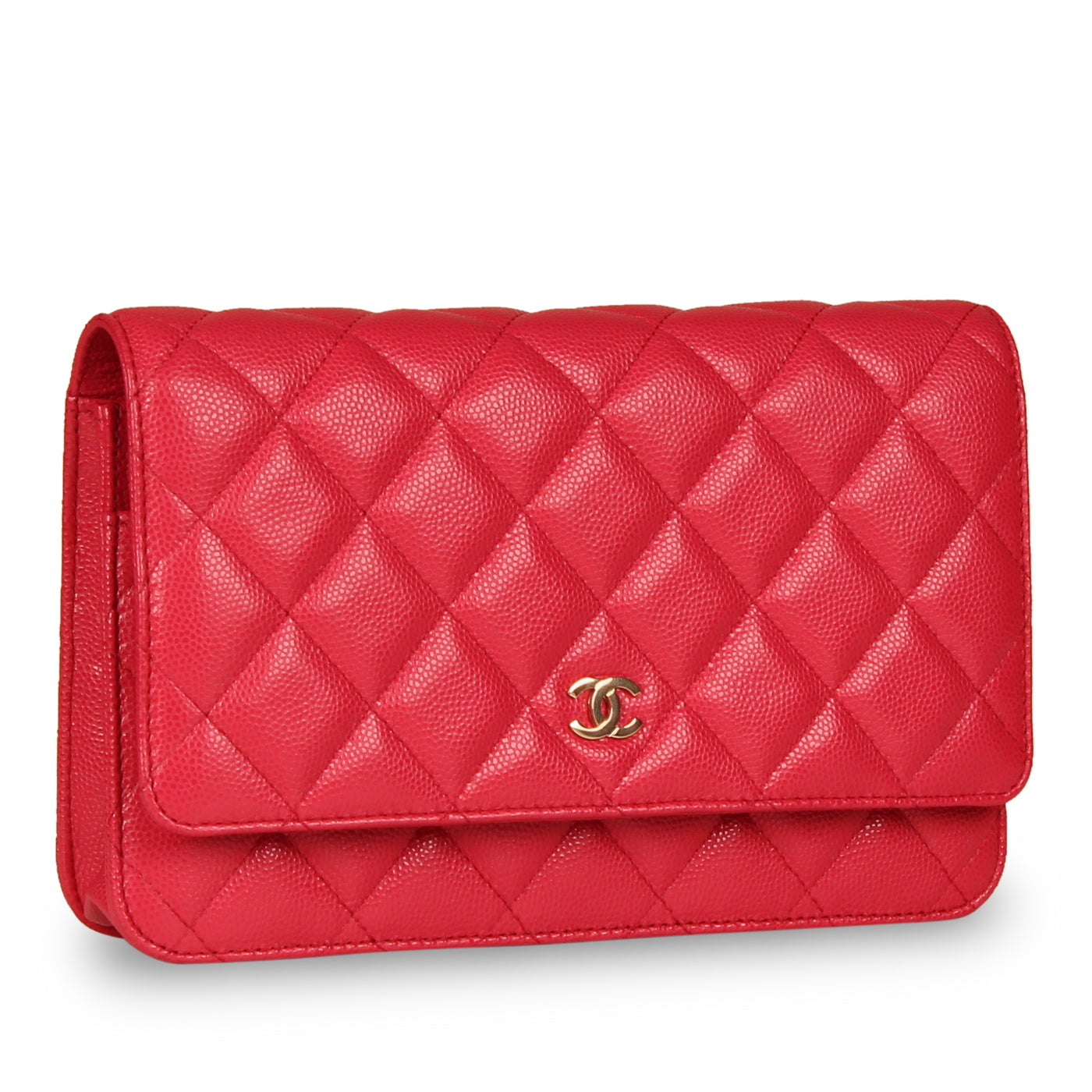 Classic Wallet on Chain - Pink Caviar