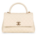 White Coco Top Handle - Medium