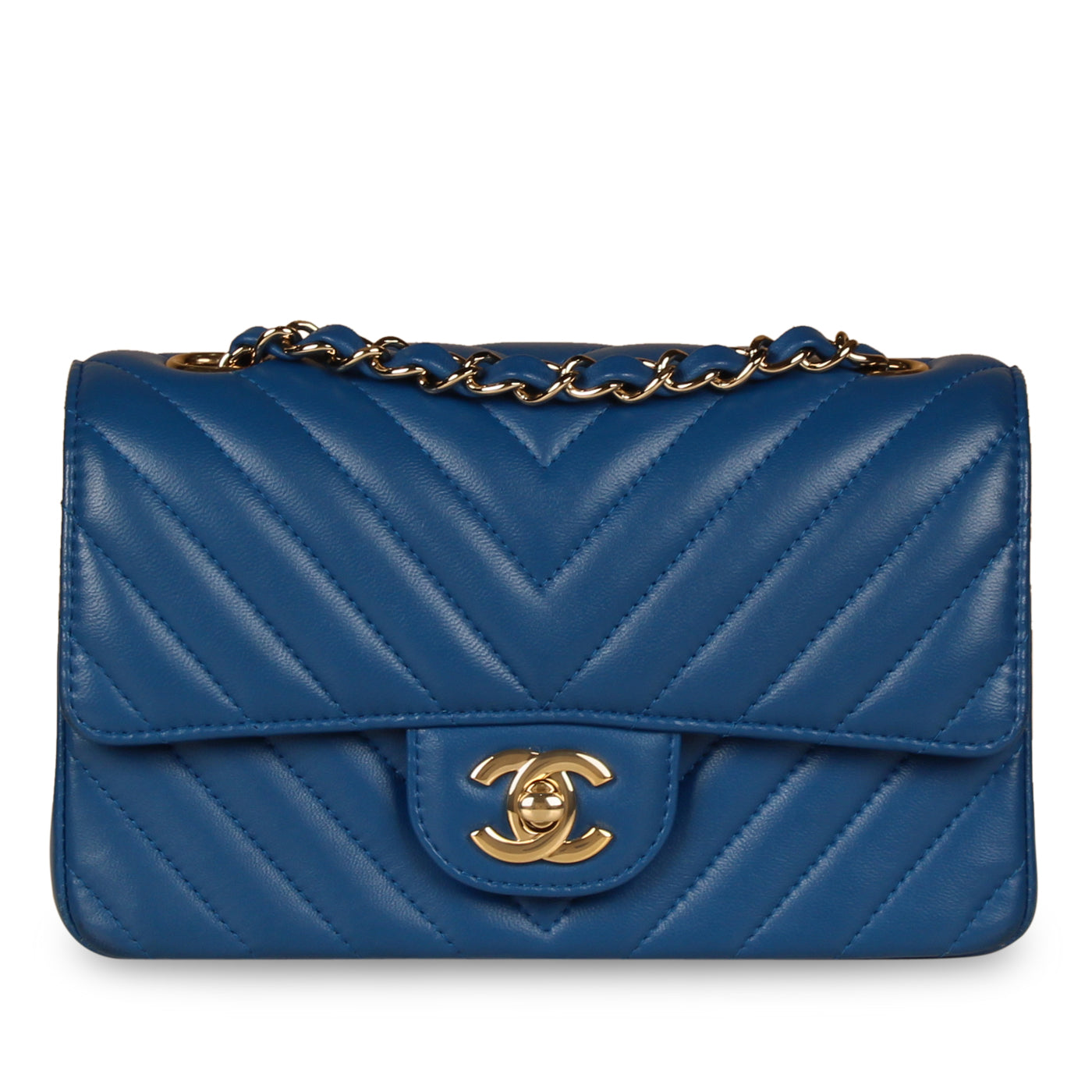 Chanel Classic Flap Bag - Mini Rectangular - Blue