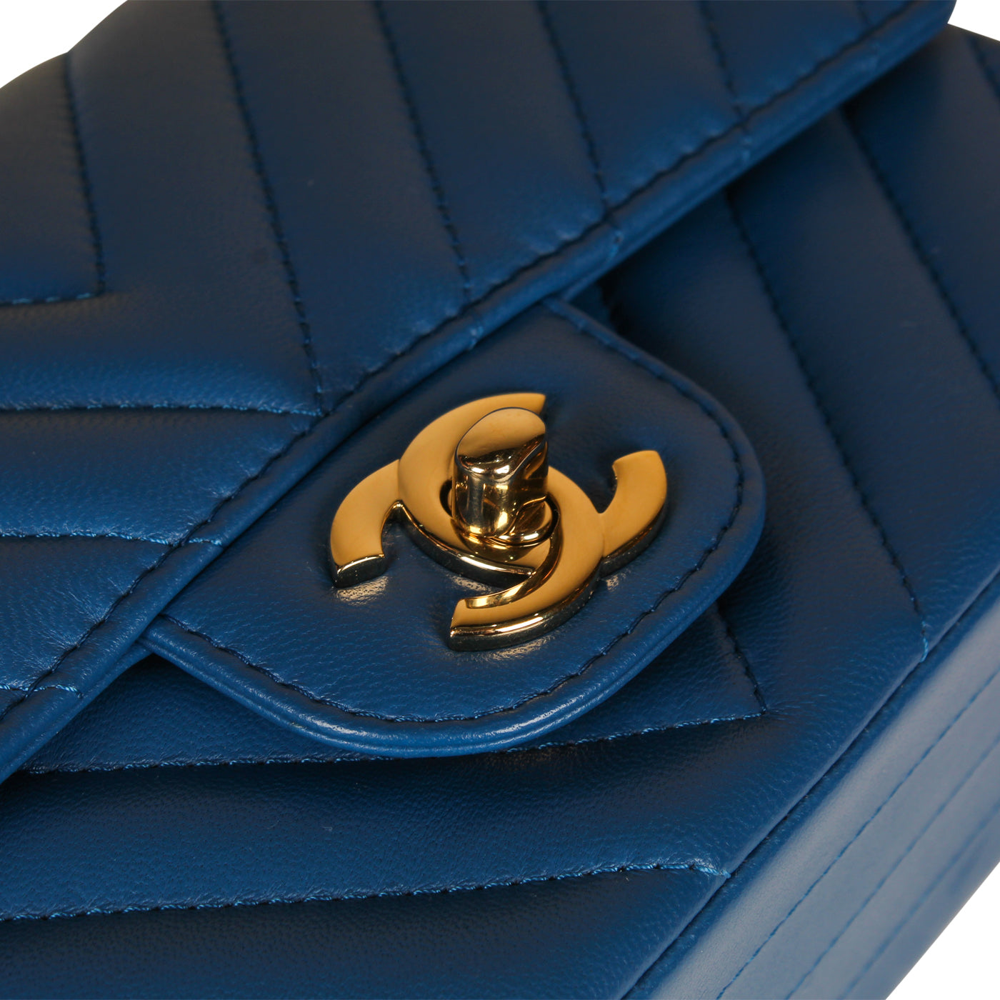 Chanel Classic Flap Bag - Mini Rectangular - Blue