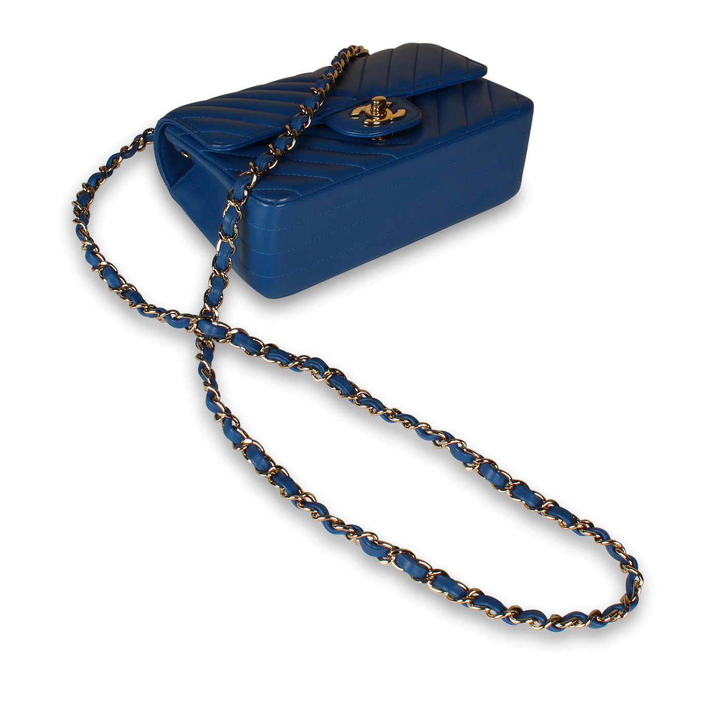 Chanel Classic Flap Bag - Mini Rectangular - Blue