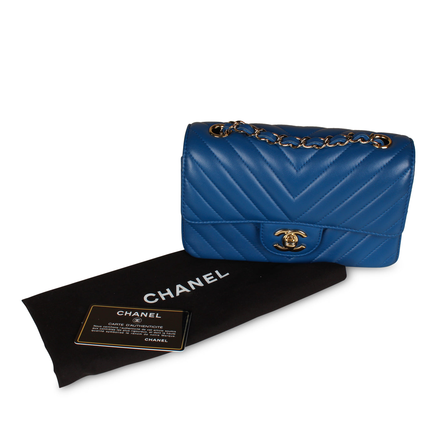 Chanel Classic Flap Bag - Mini Rectangular - Blue