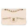 Classic Flap Bag - Small White Caviar