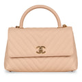 Pink Chevron Coco Top Handle - Medium