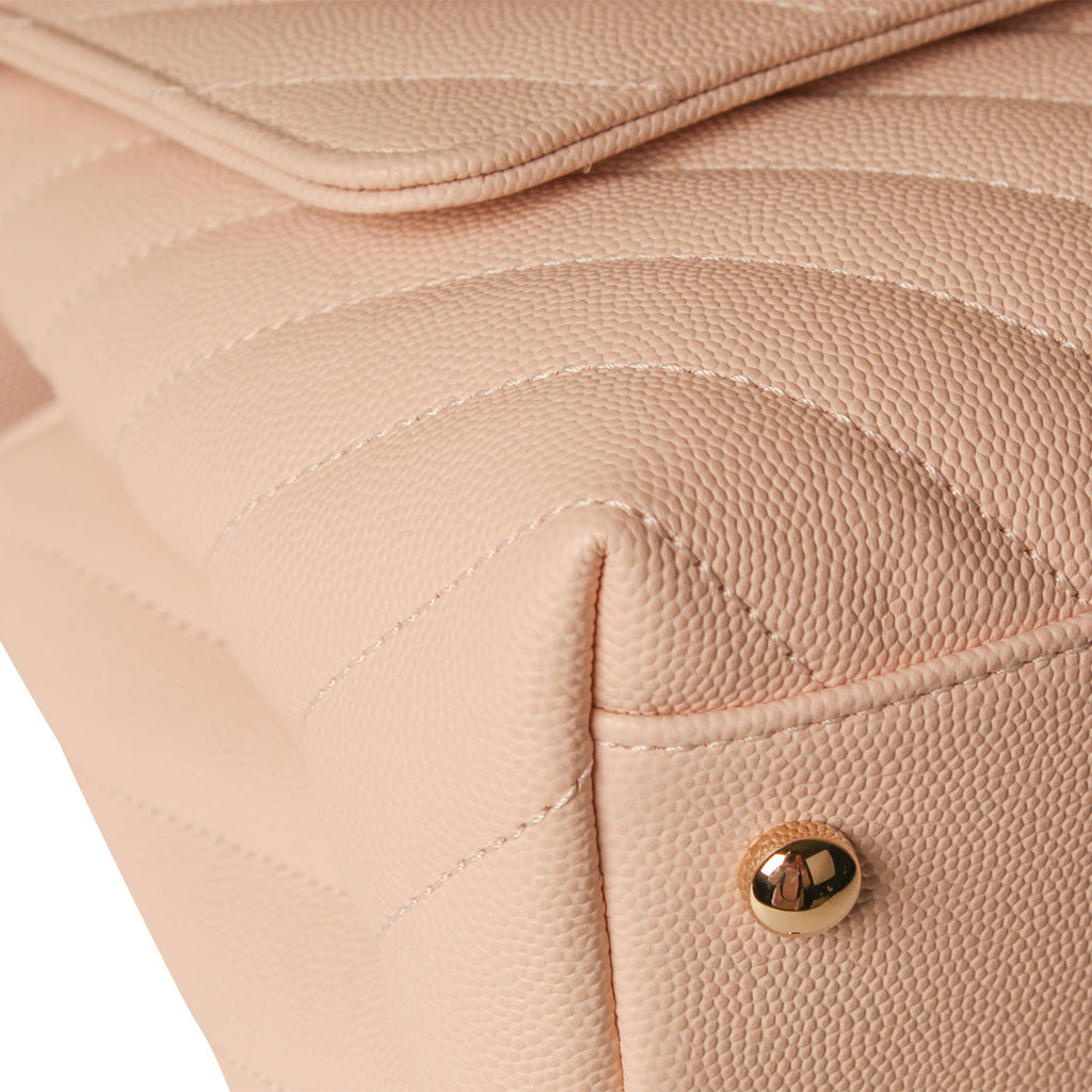 Pink Chevron Coco Top Handle - Medium