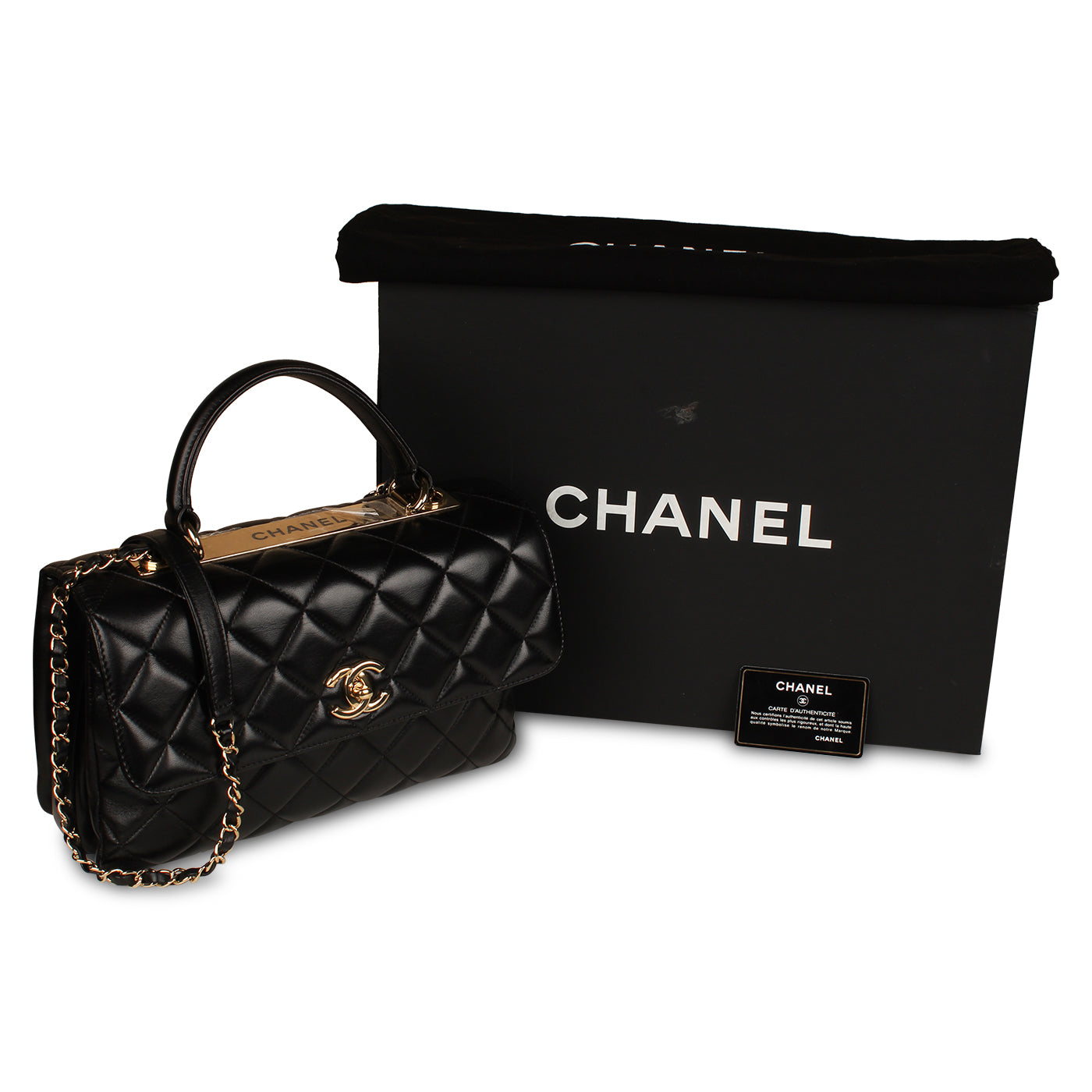 Trendy CC Flap Bag - Medium Black
