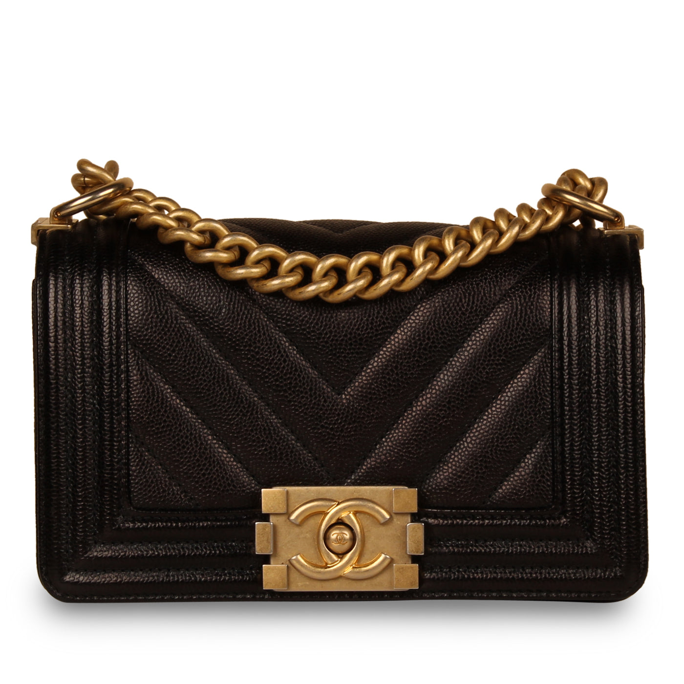 Boy Bag - Small Black Caviar