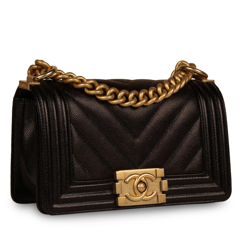 Boy Bag - Small Black Caviar