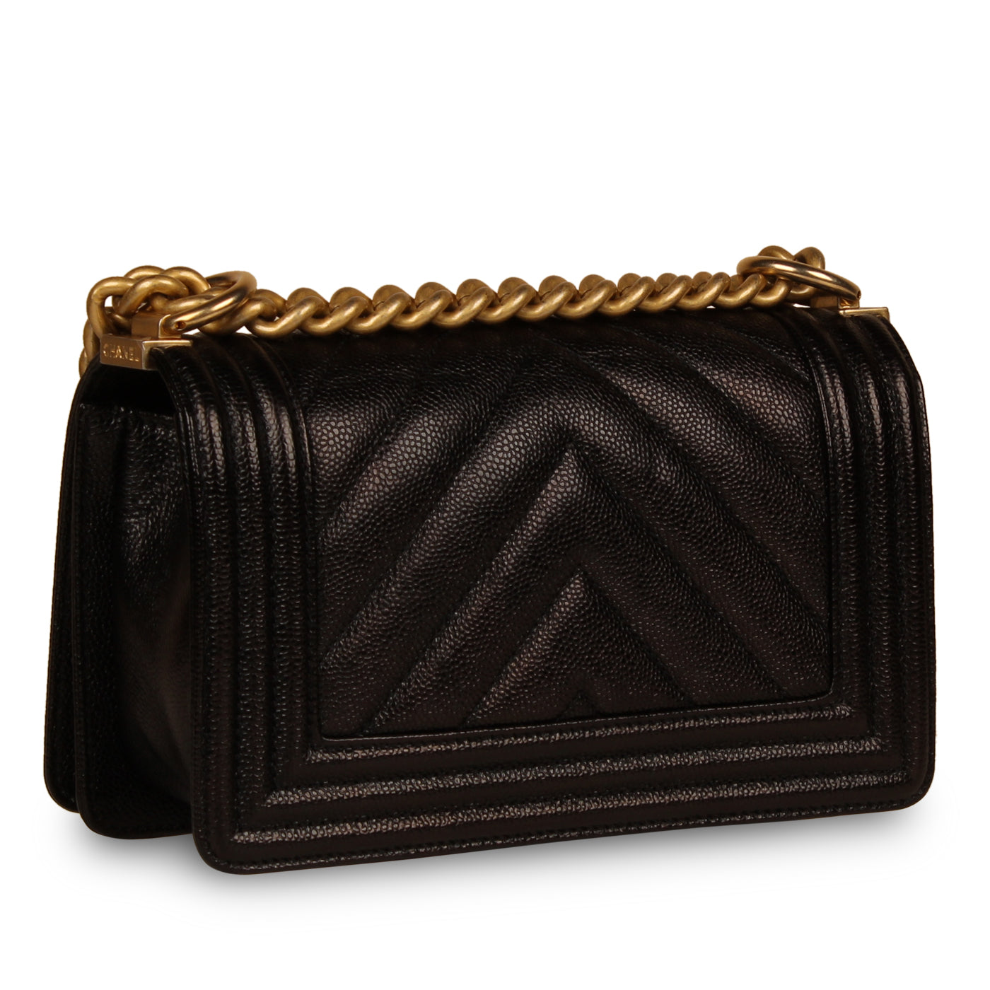Boy Bag - Small Black Caviar