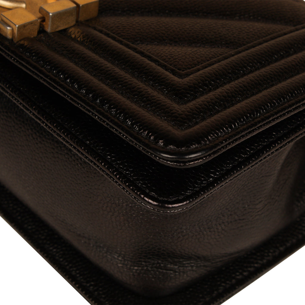 Boy Bag - Small Black Caviar