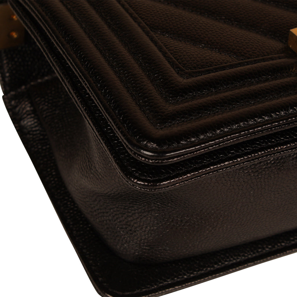 Boy Bag - Small Black Caviar
