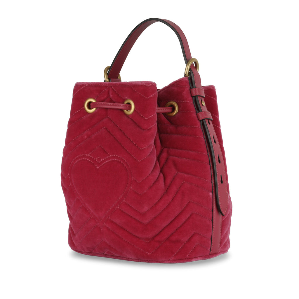 Marmont Bucket - Pink Velvet