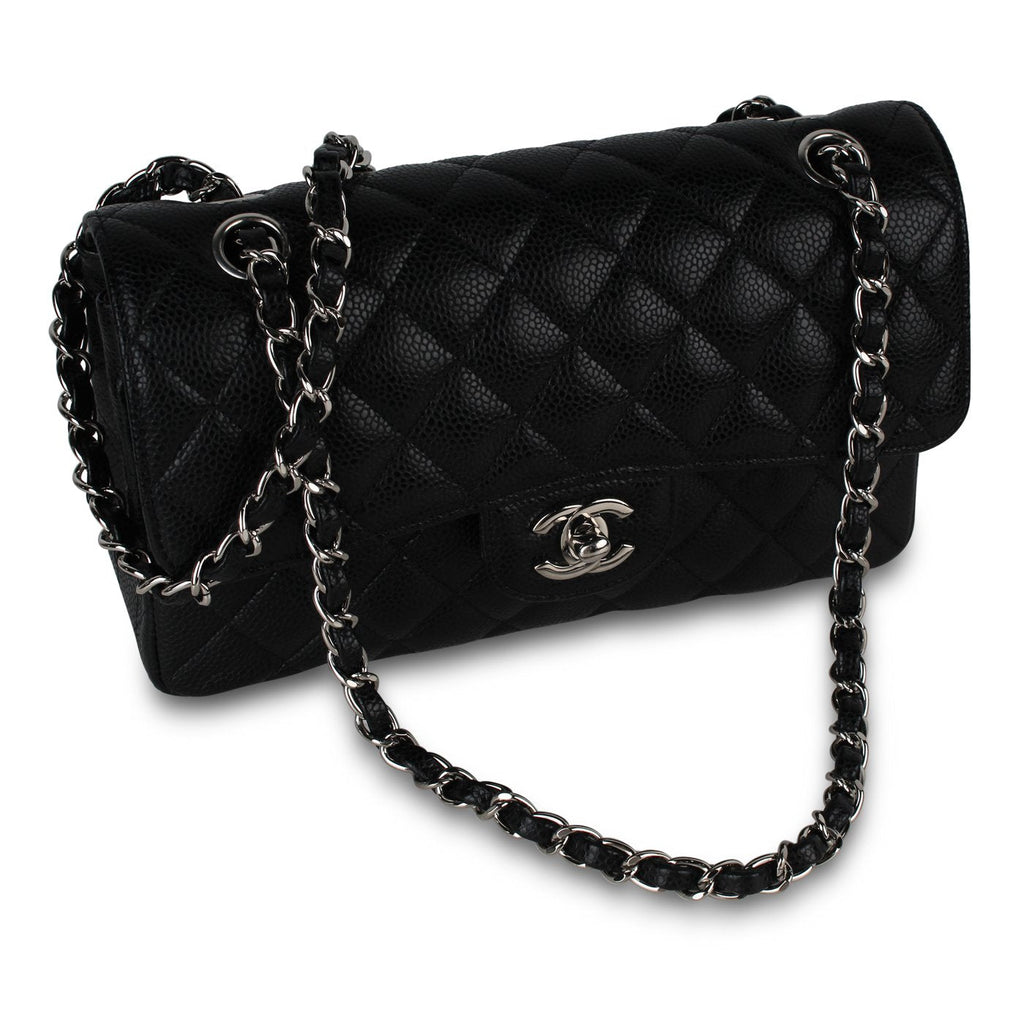 Small Classic Flap - Black Caviar