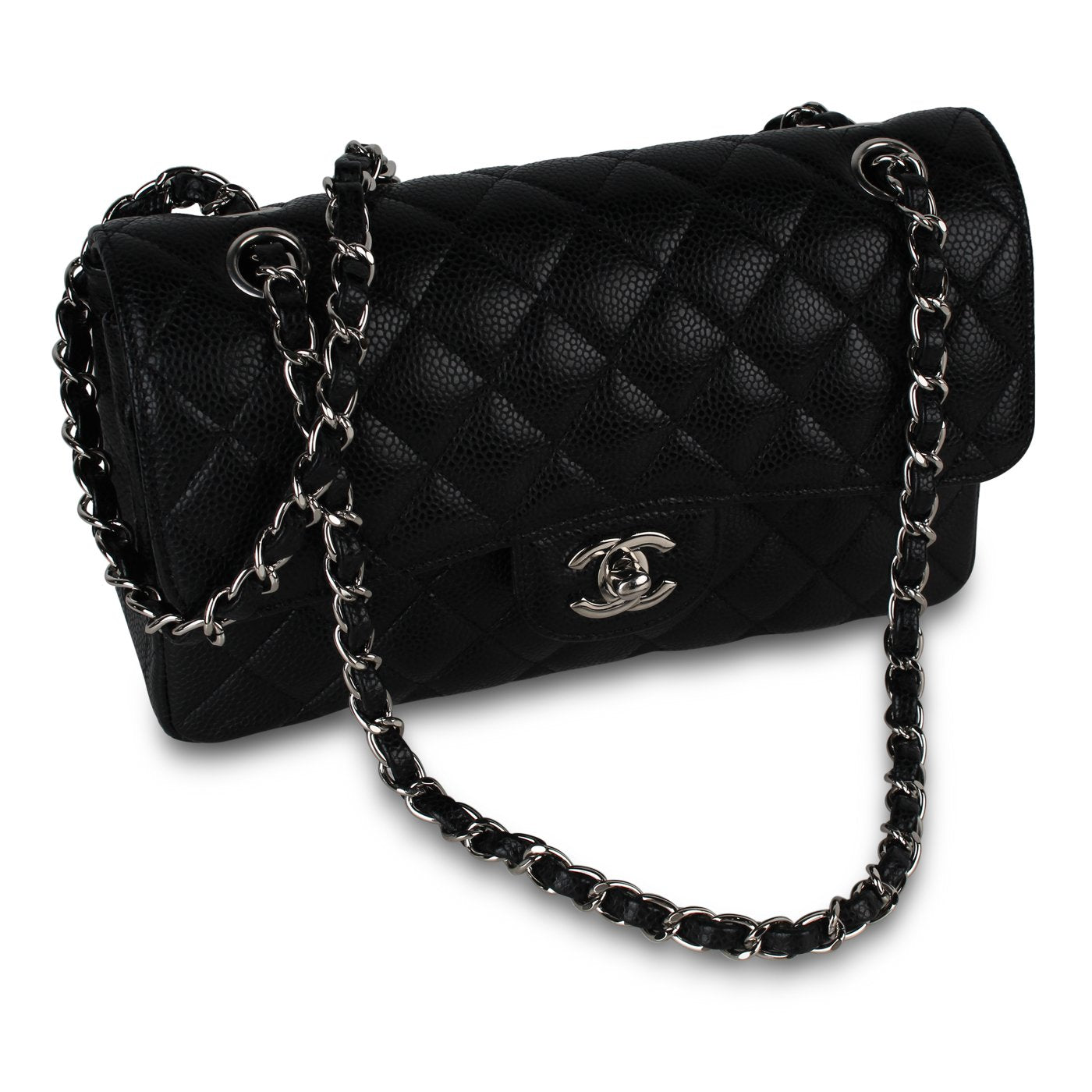 Small Classic Flap - Black Caviar